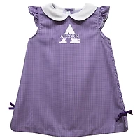 Infant Girls Vive La Fete Purple Alcorn State Braves Mini Check Pattern A-Line Dress