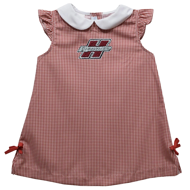 Infant Girls Vive La Fete Red Henderson State Reddies Mini Check Pattern A-Line Dress
