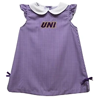Infant Girls Vive La Fete Purple Northern Iowa Panthers Mini Check Pattern A-Line Dress