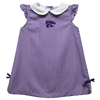 Infant Girls Vive La Fete Purple Kansas State Wildcats Mini Check Pattern A-Line Dress