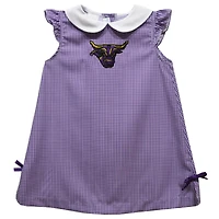 Infant Girls Vive La Fete Purple Minnesota State Mavericks Mini Check Pattern A-Line Dress