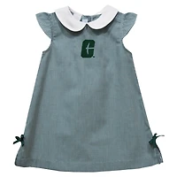 Infant Girls Vive La Fete Green Charlotte 49ers Mini Check Pattern A-Line Dress