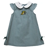 Infant Girls Vive La Fete Green Northern Michigan Wildcats Mini Check Pattern A-Line Dress