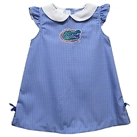 Infant Girls Vive La Fete Royal Florida Gators Mini Check Pattern A-Line Dress