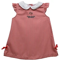 Toddler Girls Vive La Fete Red Clark Atlanta University Panthers Mini Check Pattern A-Line Dress