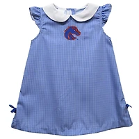 Toddler Girls Vive La Fete Royal Boise State Broncos Mini Check Pattern A-Line Dress