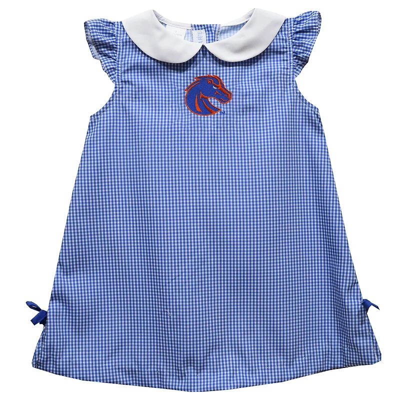 Toddler Girls Vive La Fete Royal Boise State Broncos Mini Check Pattern A-Line Dress
