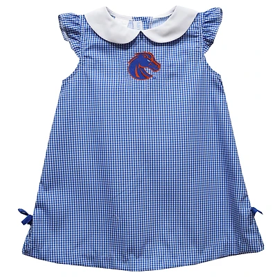 Toddler Girls Vive La Fete Royal Boise State Broncos Mini Check Pattern A-Line Dress