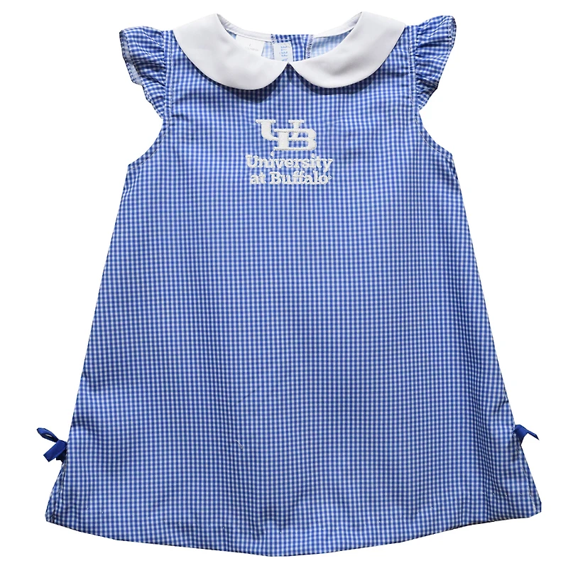 Toddler Girls Vive La Fete Royal Buffalo Bulls Mini Check Pattern A-Line Dress