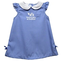 Toddler Girls Vive La Fete Royal Buffalo Bulls Mini Check Pattern A-Line Dress
