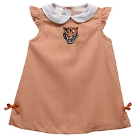 Toddler Girls Vive La Fete Orange Buffalo State Bengals Mini Check Pattern A-Line Dress