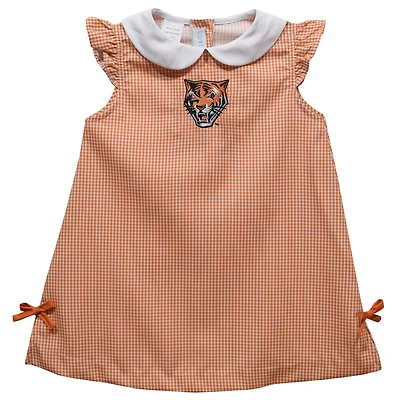 Toddler Girls Vive La Fete Orange Buffalo State Bengals Mini Check Pattern A-Line Dress