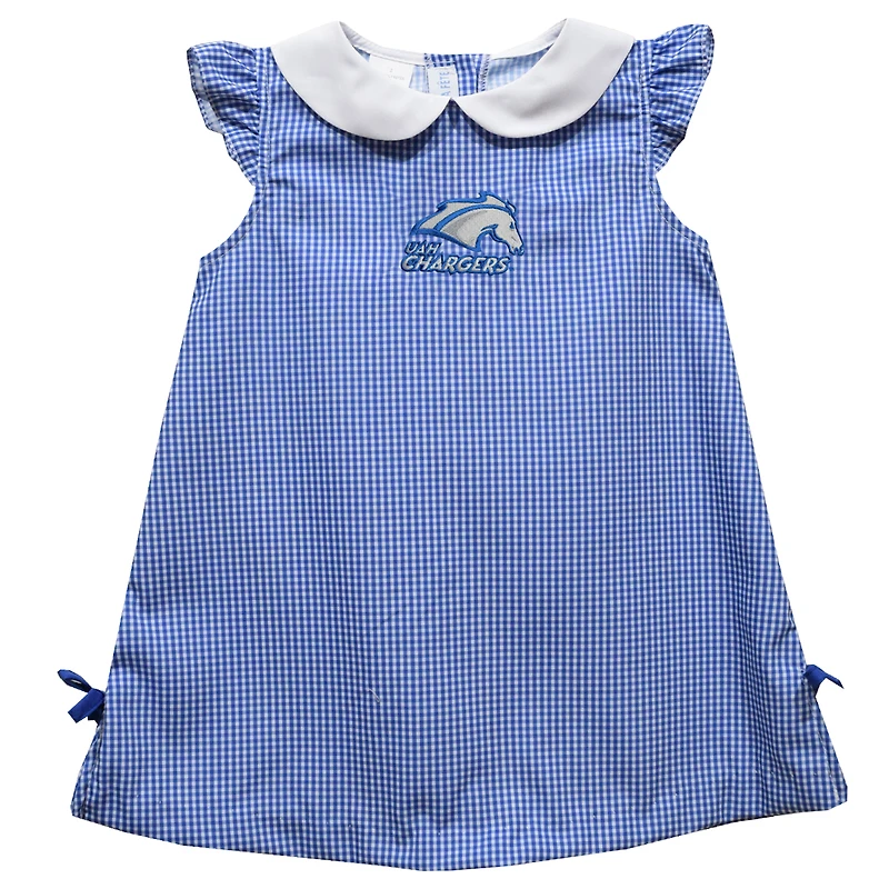 Toddler Girls Vive La Fete Royal UAH Chargers Mini Check Pattern A-Line Dress