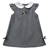Toddler Girls Vive La Fete Black Colorado Buffaloes Mini Check Pattern A-Line Dress