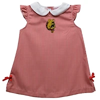Toddler Girls Vive La Fete Crimson Ferris State Bulldogs Mini Check Pattern A-Line Dress
