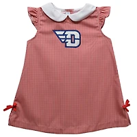 Toddler Girls Vive La Fete Red Dayton Flyers Mini Check Pattern A-Line Dress