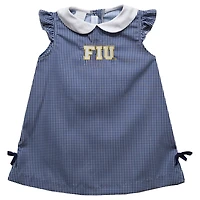 Toddler Girls Vive La Fete Navy FIU Panthers Mini Check Pattern A-Line Dress