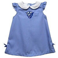 Toddler Girls Vive La Fete Blue Georgia State Panthers Mini Check Pattern A-Line Dress