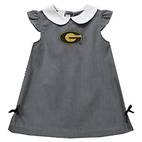 Toddler Girls Vive La Fete Black Grambling Tigers Mini Check Pattern A-Line Dress