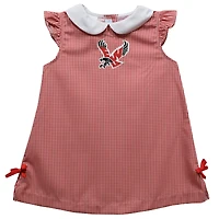 Toddler Girls Vive La Fete Red Eastern Washington Eagles Mini Check Pattern A-Line Dress