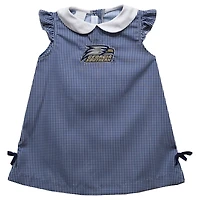 Toddler Girls Vive La Fete Navy Georgia Southern Eagles Mini Check Pattern A-Line Dress