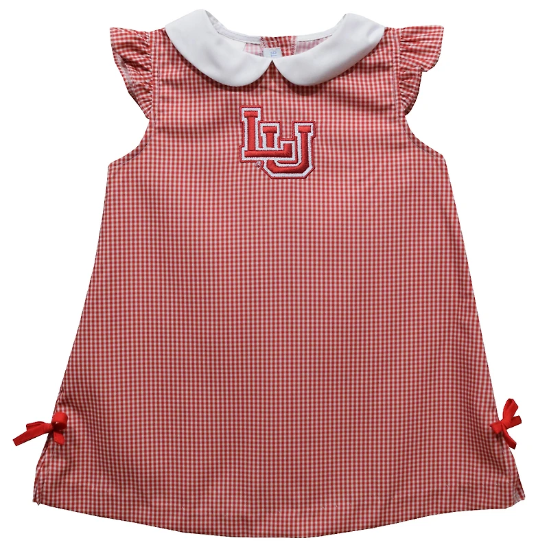 Toddler Girls Vive La Fete Red Lamar Cardinals Mini Check Pattern A-Line Dress