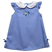 Toddler Girls Vive La Fete Royal McNeese State Cowboys Mini Check Pattern A-Line Dress