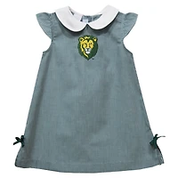 Toddler Girls Vive La Fete Green Southeastern Louisiana Lions Mini Check Pattern A-Line Dress