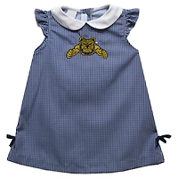 Toddler Girls Vive La Fete Navy North Carolina A&T Aggies Mini Check Pattern A-Line Dress