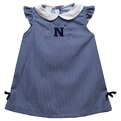 Toddler Girls Vive La Fete Navy Navy Midshipmen Mini Check Pattern A-Line Dress