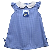Toddler Girls Vive La Fete Blue North Georgia Nighthawks Mini Check Pattern A-Line Dress