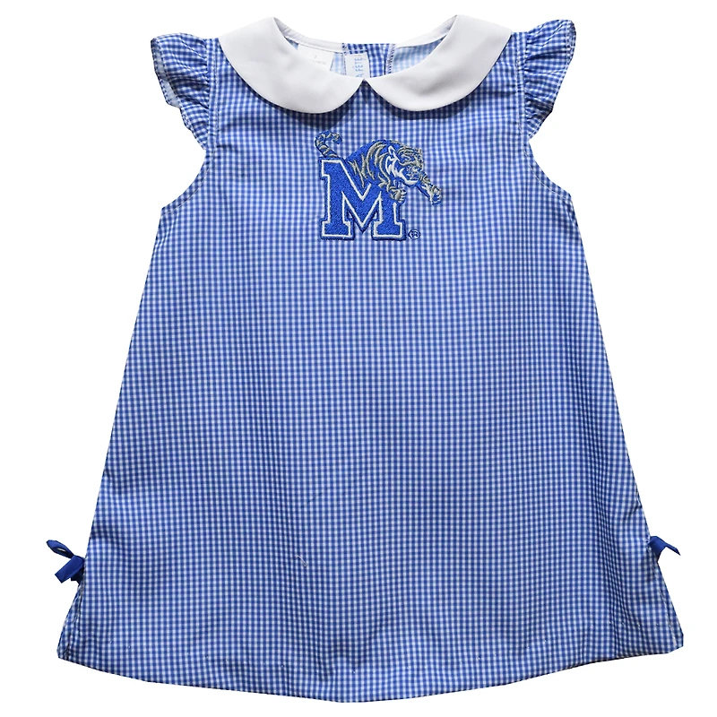 Toddler Girls Vive La Fete Royal Memphis Tigers Mini Check Pattern A-Line Dress