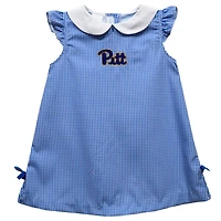 Toddler Girls Vive La Fete Royal Pitt Panthers Mini Check Pattern A-Line Dress
