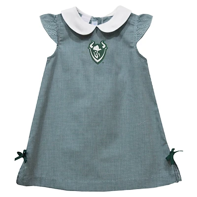 Toddler Girls Vive La Fete Green Portland State Vikings Mini Check Pattern A-Line Dress