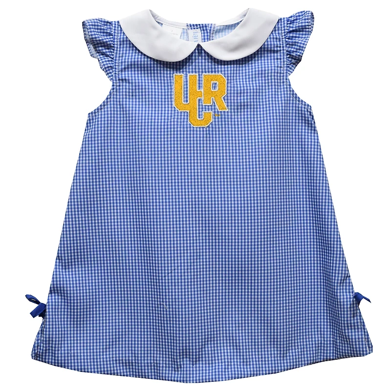 Toddler Girls Vive La Fete Blue UC Riverside Highlanders Mini Check Pattern A-Line Dress