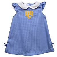 Toddler Girls Vive La Fete Blue UC Riverside Highlanders Mini Check Pattern A-Line Dress