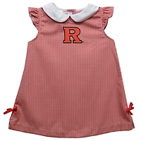 Toddler Girls Vive La Fete Scarlet Rutgers Scarlet Knights Mini Check Pattern A-Line Dress