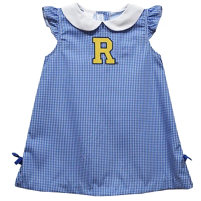 Toddler Girls Vive La Fete Blue Rochester Yellow Jackets Mini Check Pattern A-Line Dress