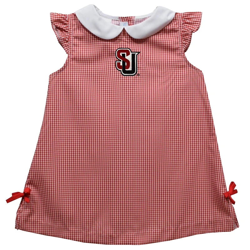 Toddler Girls Vive La Fete Red Seattle Redhawks Mini Check Pattern A-Line Dress