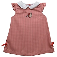 Toddler Girls Vive La Fete Red Sacred Heart Pioneers Mini Check Pattern A-Line Dress