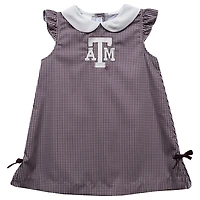 Toddler Girls Vive La Fete Maroon Texas A&M Aggies Mini Check Pattern A-Line Dress
