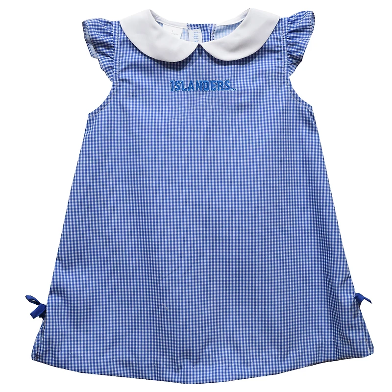 Toddler Girls Vive La Fete Royal Texas A&M Corpus Christi Islanders Mini Check Pattern A-Line Dress