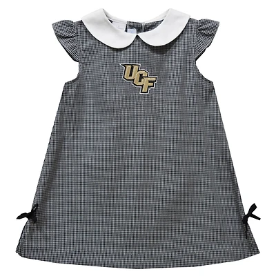 Toddler Girls Vive La Fete Black UCF Knights Mini Check Pattern A-Line Dress