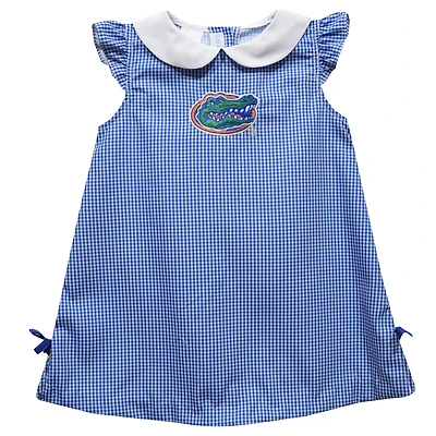 Toddler Girls Vive La Fete Royal Florida Gators Mini Check Pattern A-Line Dress