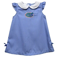 Toddler Girls Vive La Fete Royal Florida Gators Mini Check Pattern A-Line Dress
