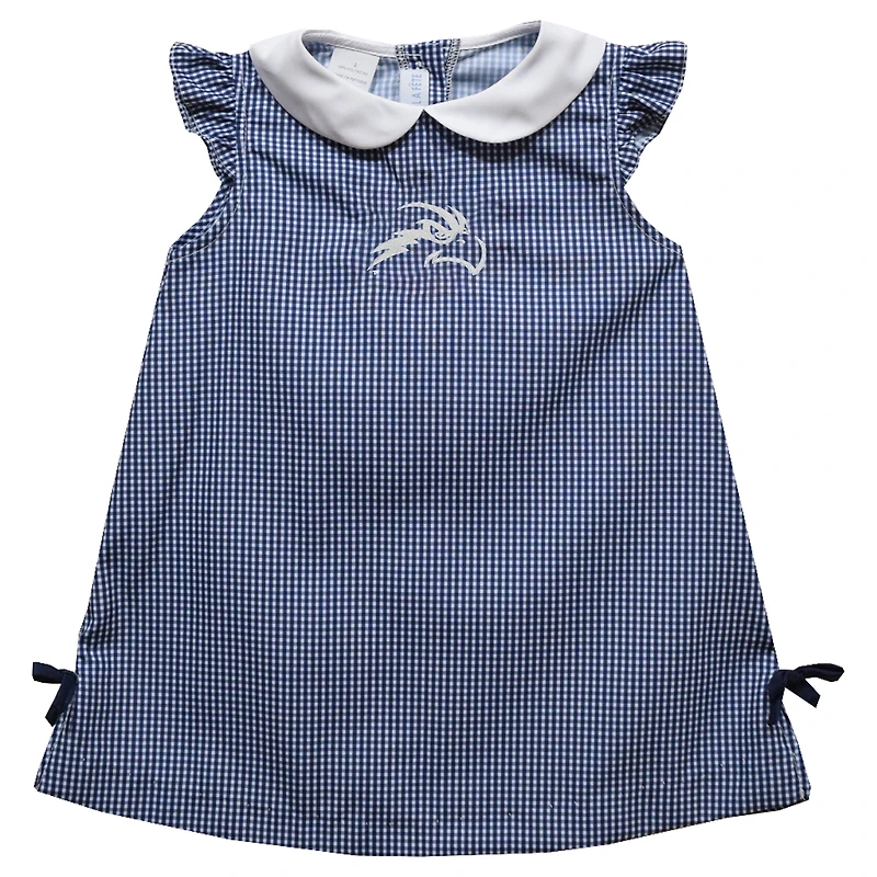 Toddler Girls Vive La Fete Navy UNF Ospreys Mini Check Pattern A-Line Dress