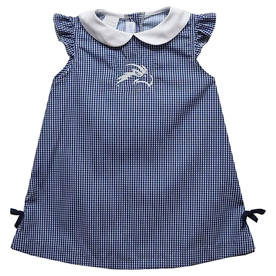 Toddler Girls Vive La Fete Navy UNF Ospreys Mini Check Pattern A-Line Dress