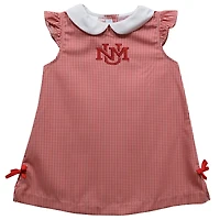 Toddler Girls Vive La Fete Red New Mexico Lobos Mini Check Pattern A-Line Dress