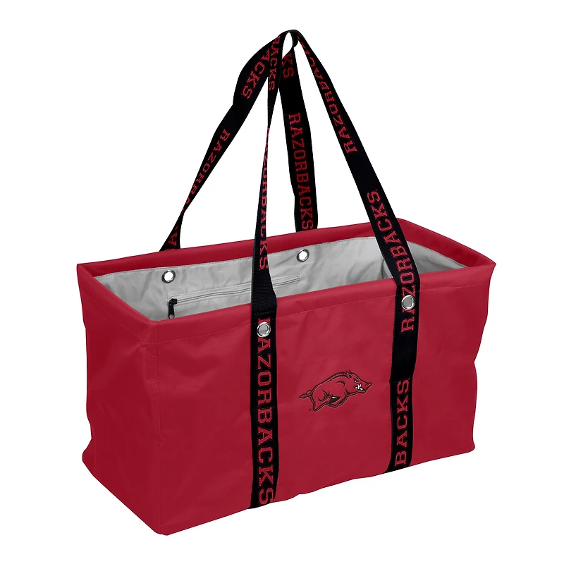 Logo Brands Arkansas Razorbacks Picnic Caddy with Wordmark Strap
