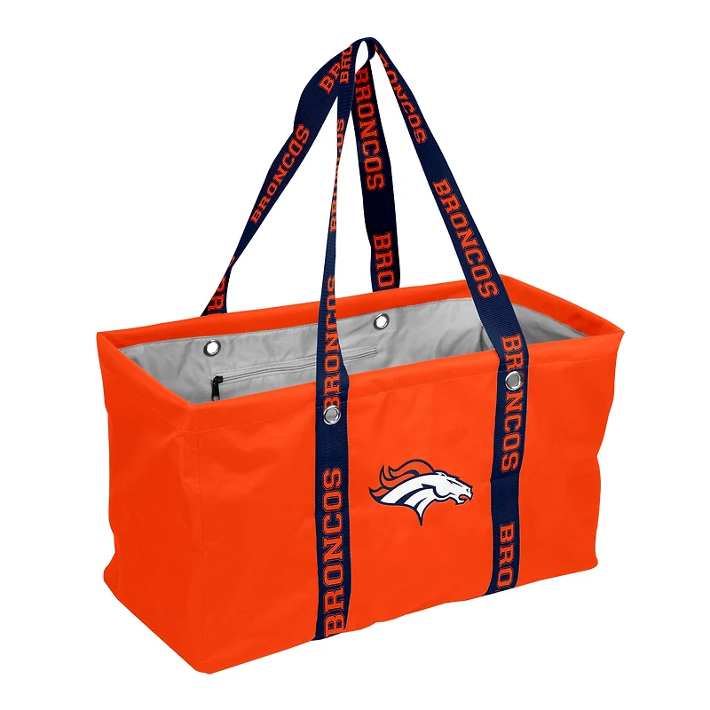 Logo Brands Denver Broncos Picnic Caddy with Wordmark Strap